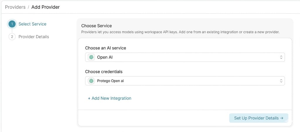 Model Catalog - Add credentials