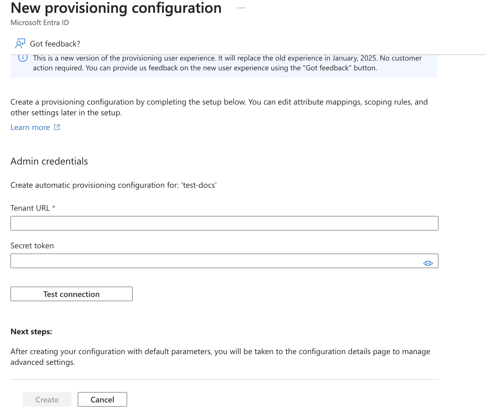 Provisioning Settings
