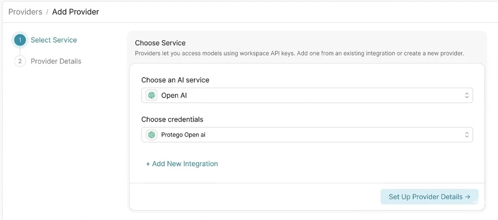 Model Catalog - Add credentials