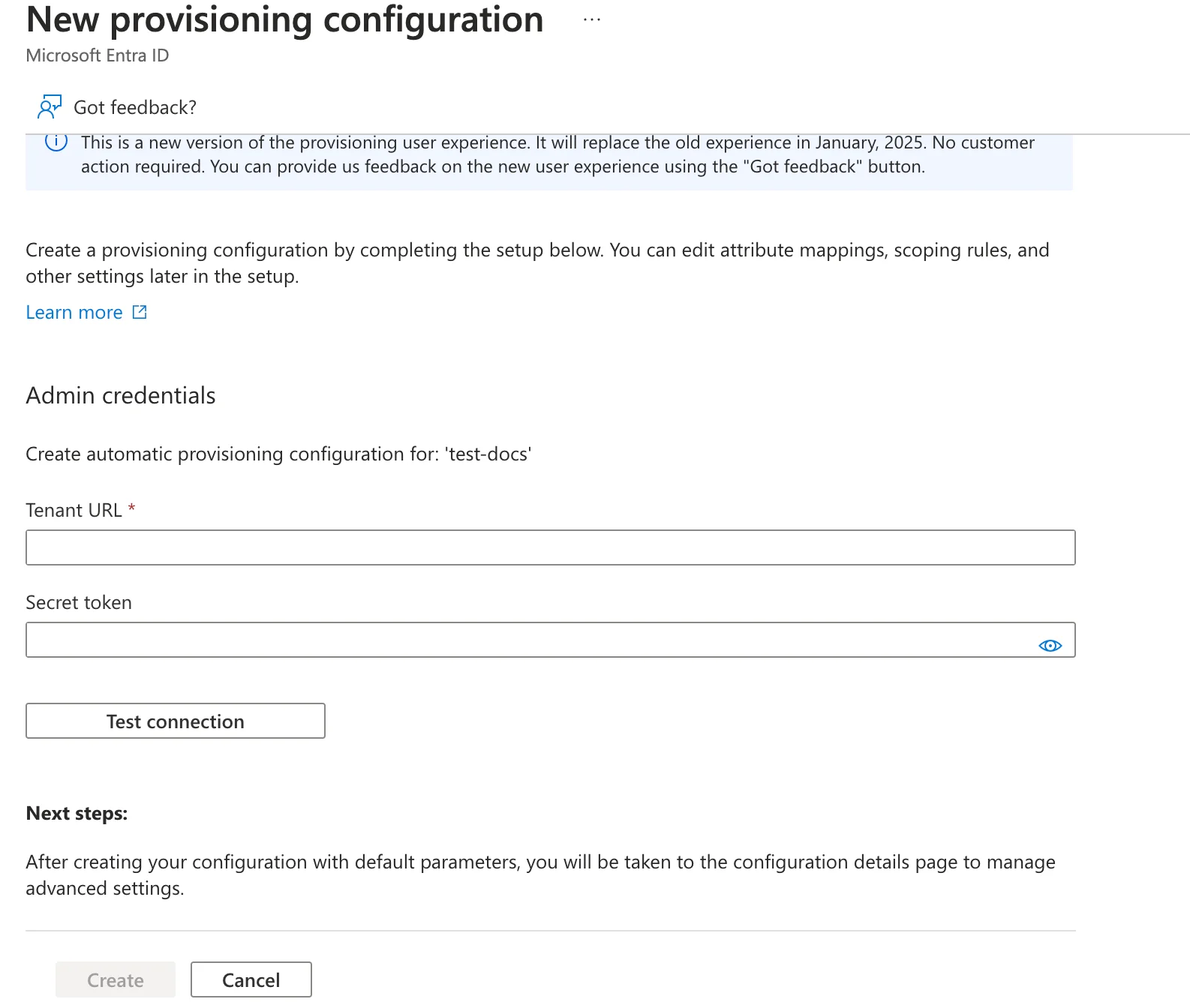 Provisioning Settings