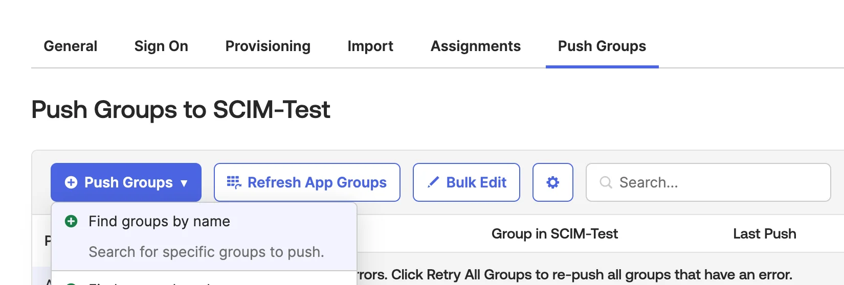 Push Groups