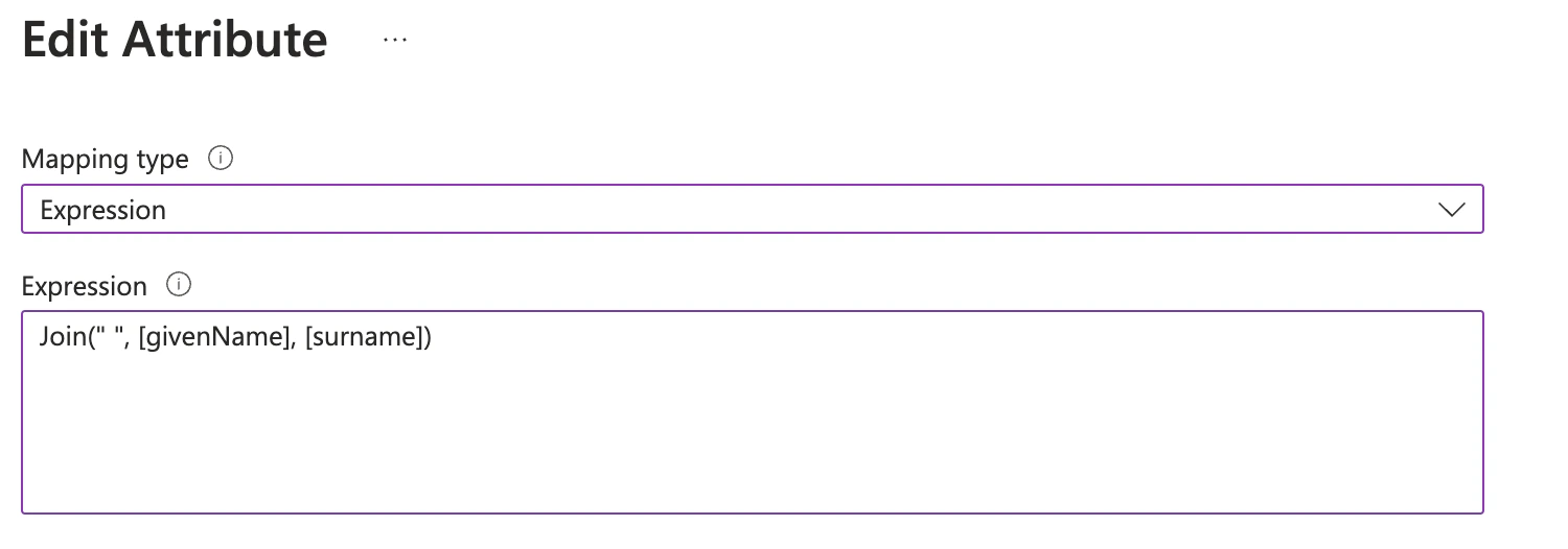 Update displayName Expression