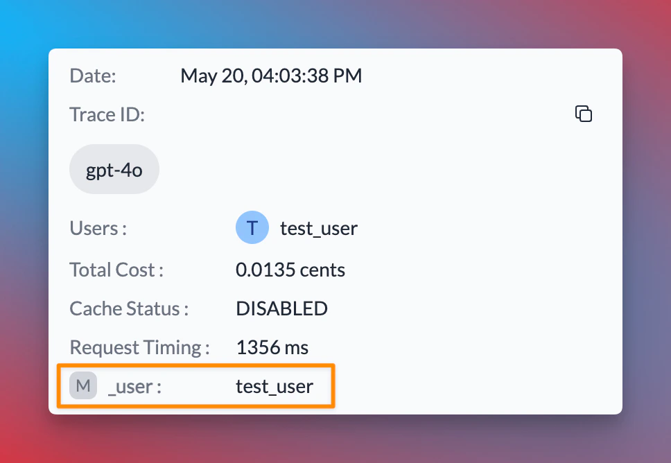 Portkey Logs with User ID