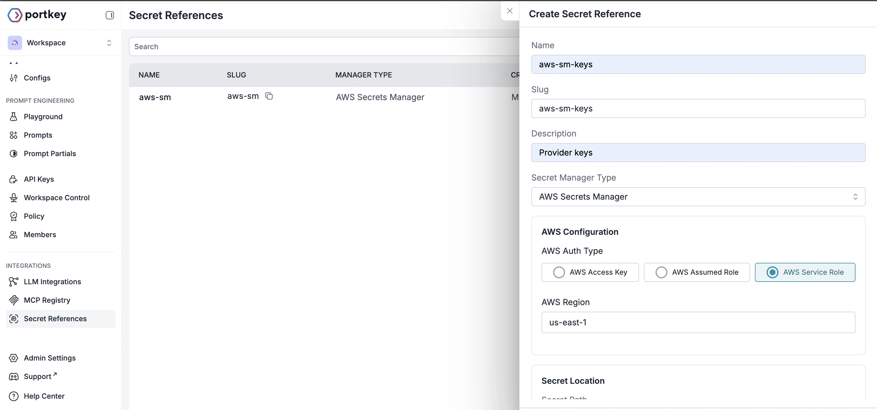 Creating Secret References