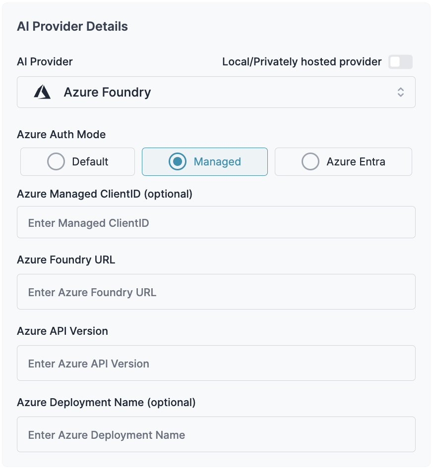Default Authentication Setup