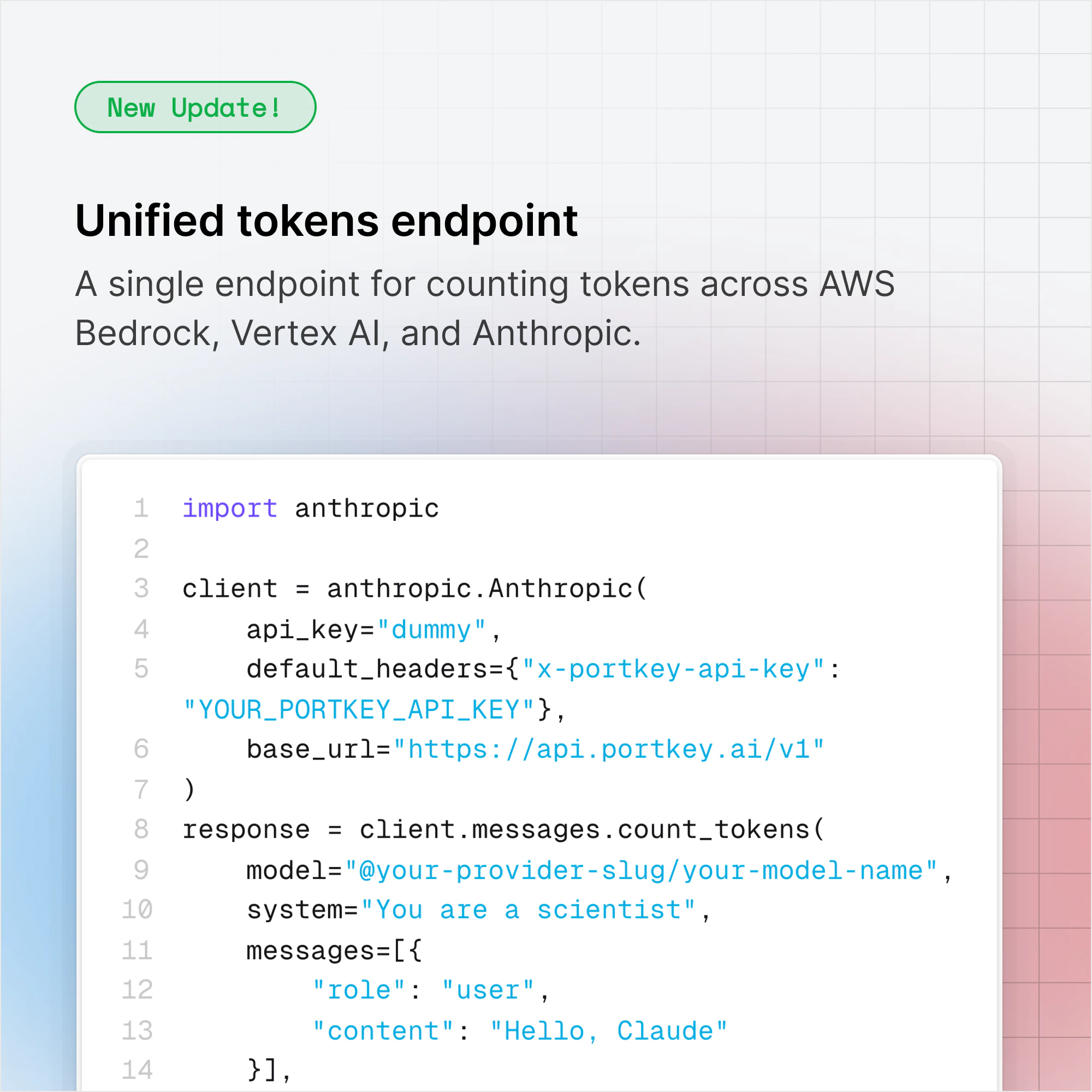 Unified Token Counting Endpoint