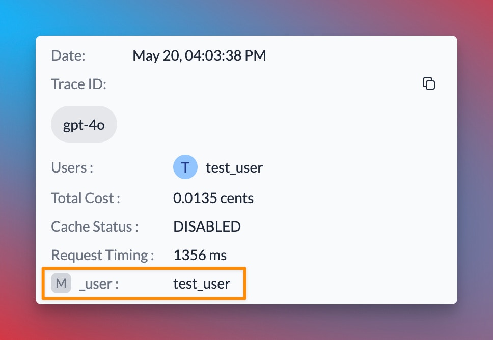 Portkey Logs with User ID