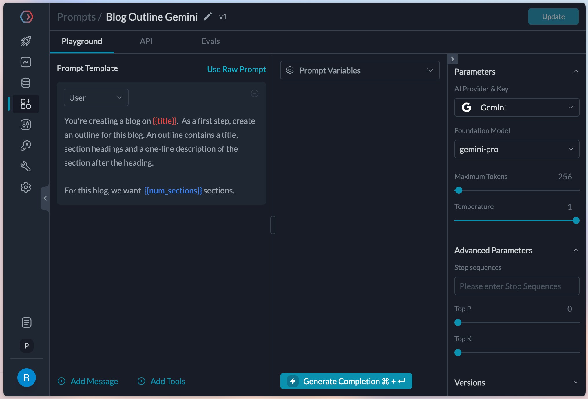 Gemini Model Prompt Creation