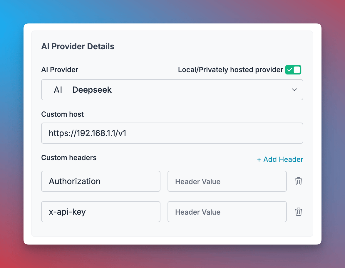 Model Catalog setup for private LLM