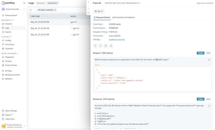Remote MCP - Portkey Docs