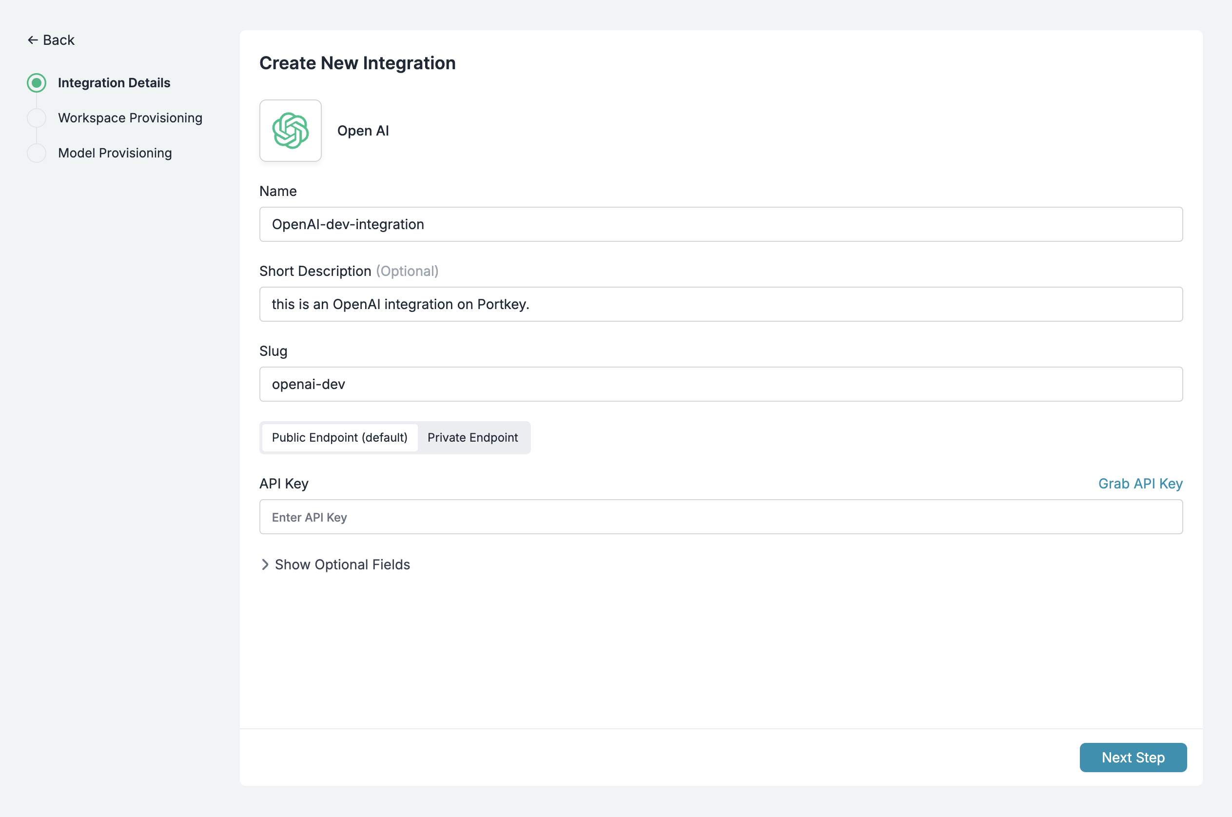 OpenAI integration setup