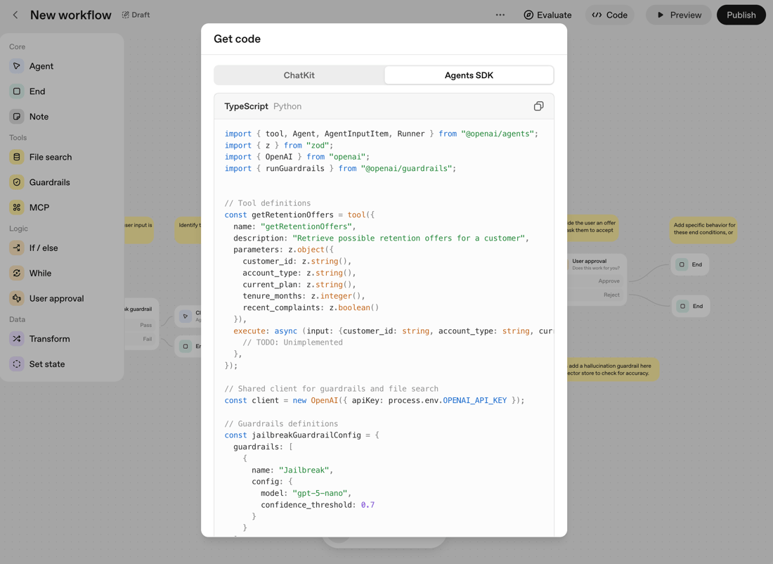 OpenAI Agent Builder (TypeScript) - Portkey Docs