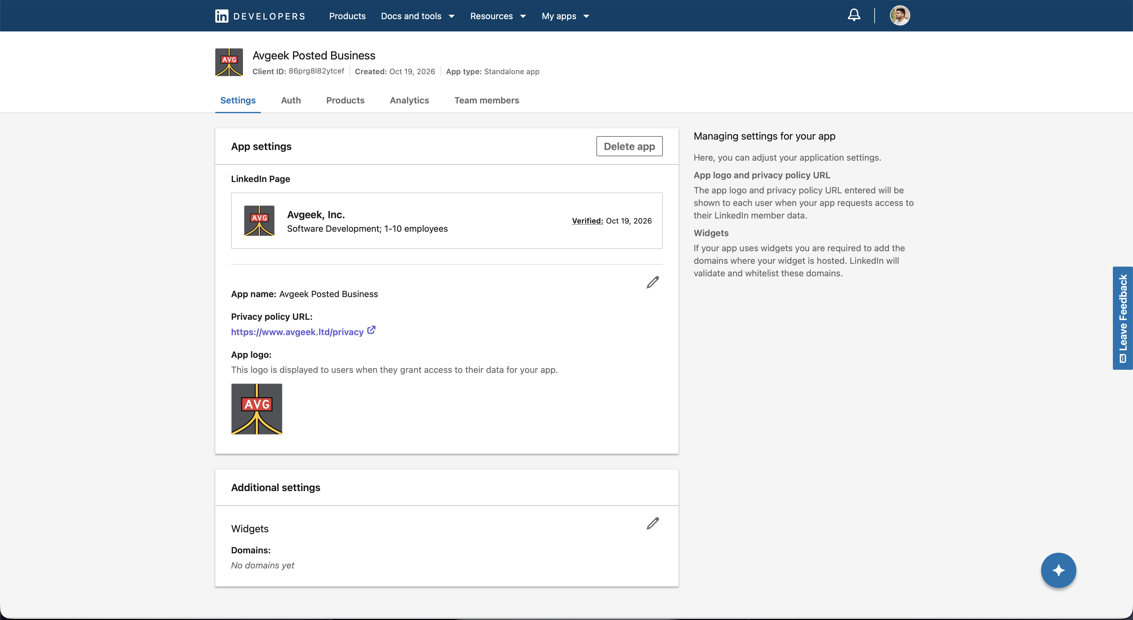 LinkedIn Pages setup: check verification.