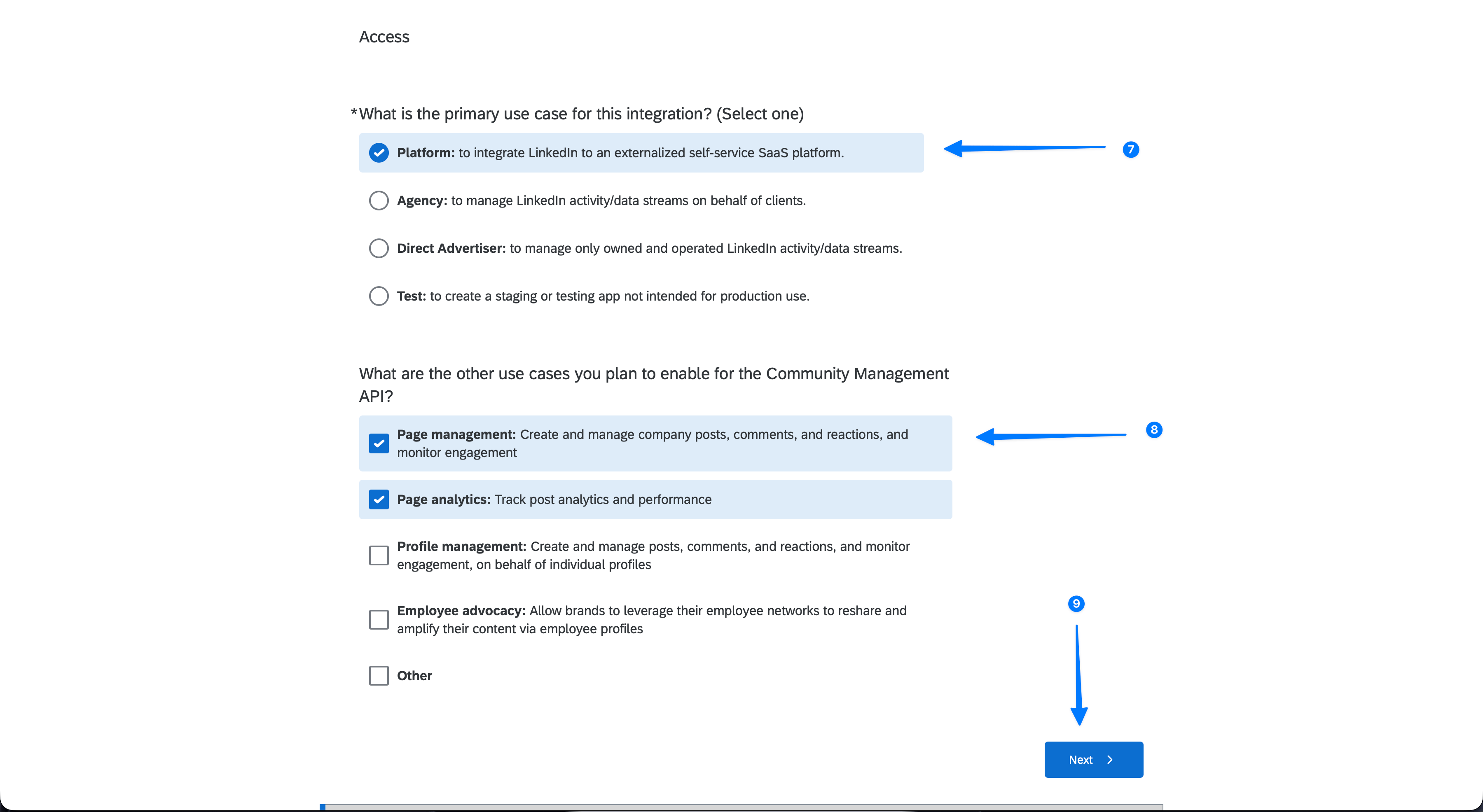 LinkedIn Pages setup: describe your use cases.