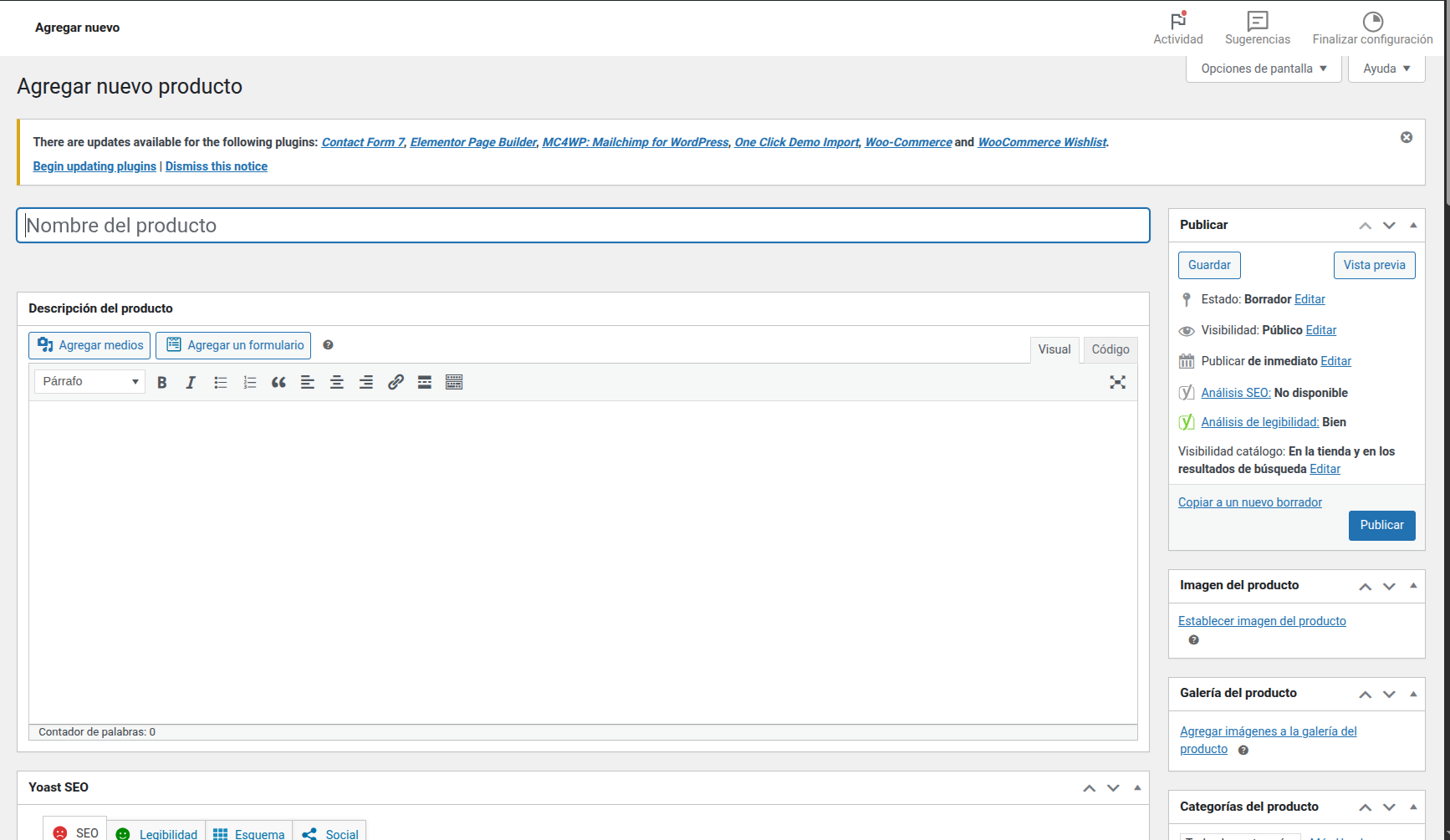 Agregar Nuevo Producto