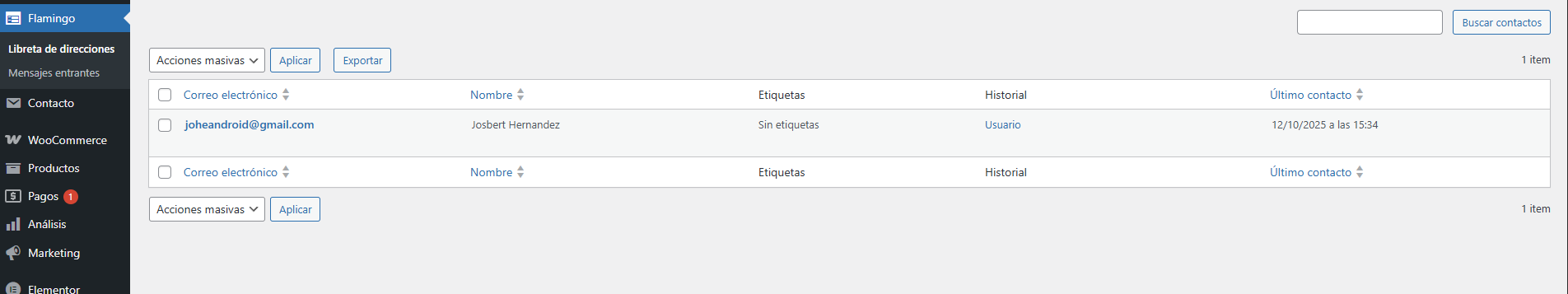 Libreta de direcciones (Flamingo)
