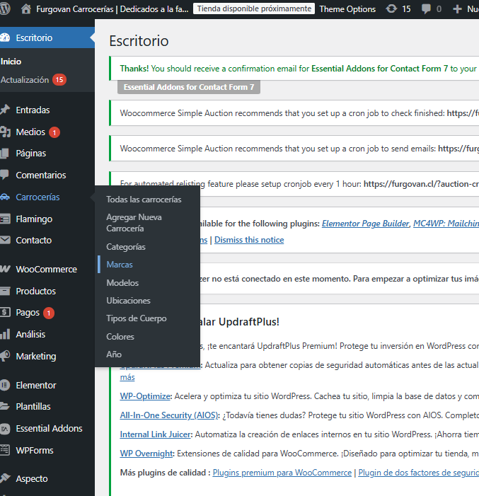 Acceder a marcas en WordPress