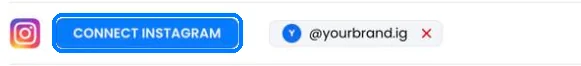 The Instagram row on the Accounts page with the Connect Instagram button