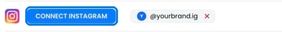 The Instagram row on the Accounts page with the Connect Instagram button