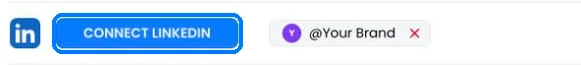 The LinkedIn row on the Accounts page with the Connect LinkedIn button