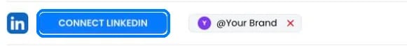 The LinkedIn row on the Accounts page with the Connect LinkedIn button
