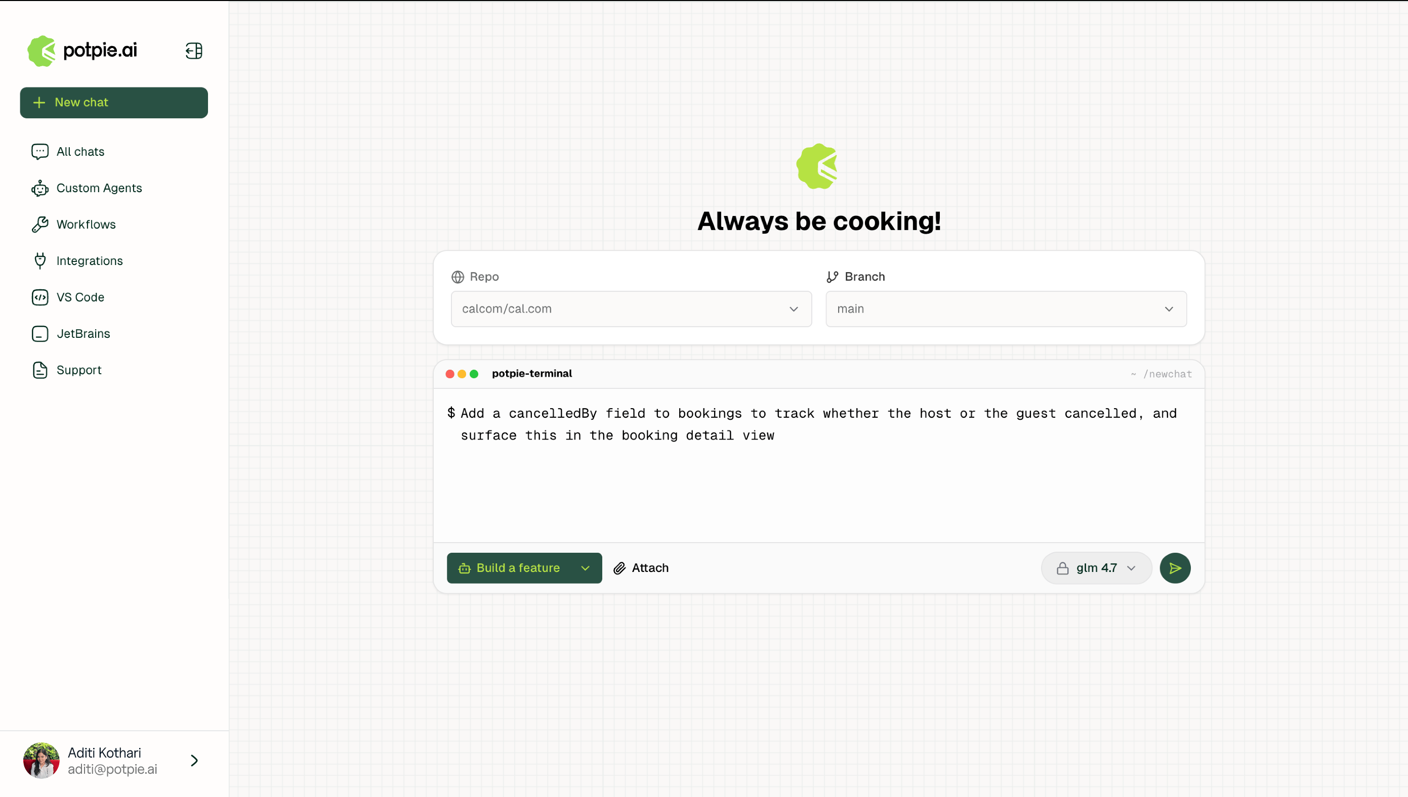 Feature description input