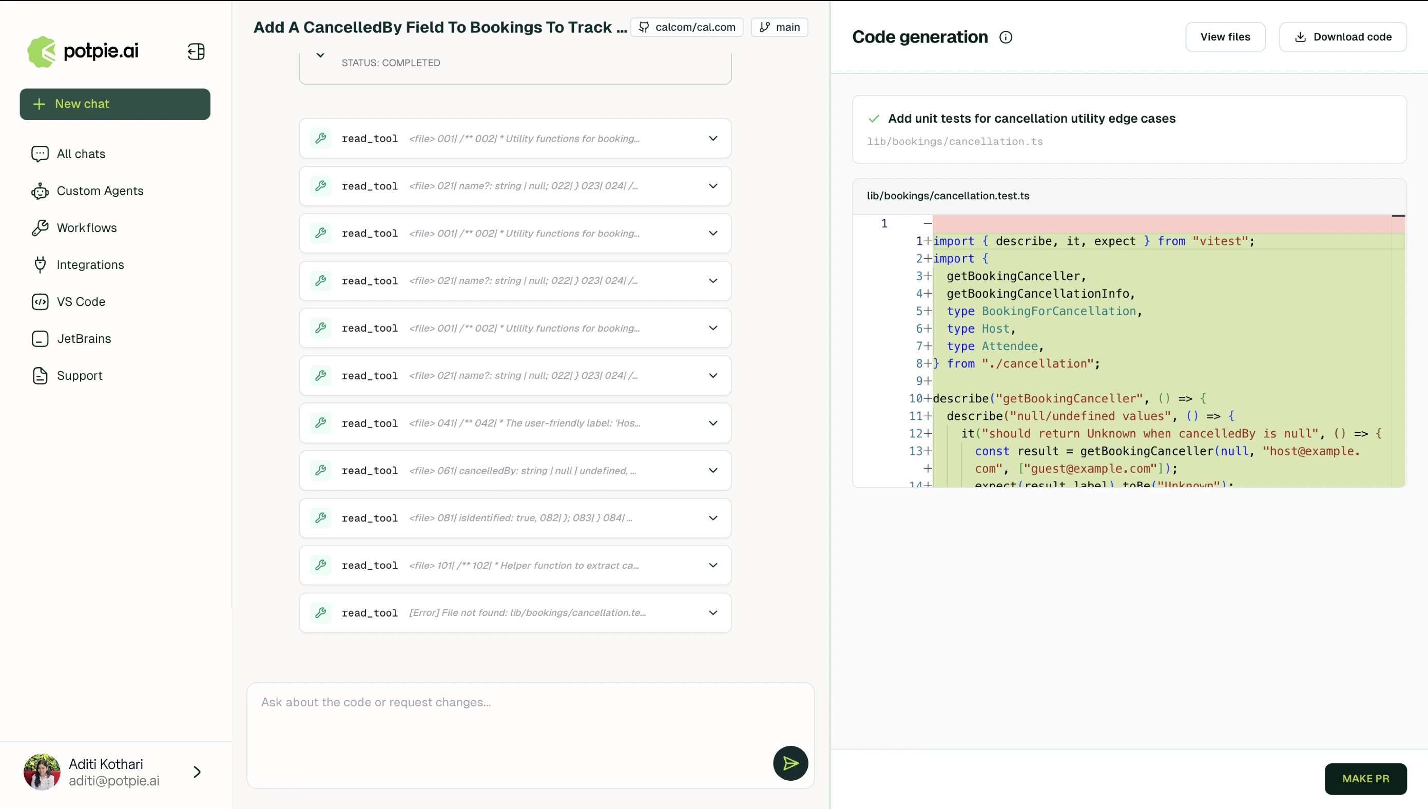 Final review before PR