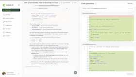 Code generation diff view