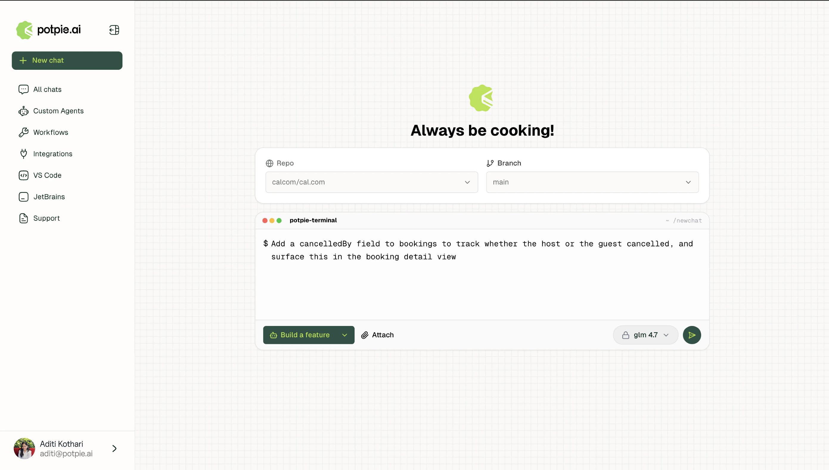Feature description input