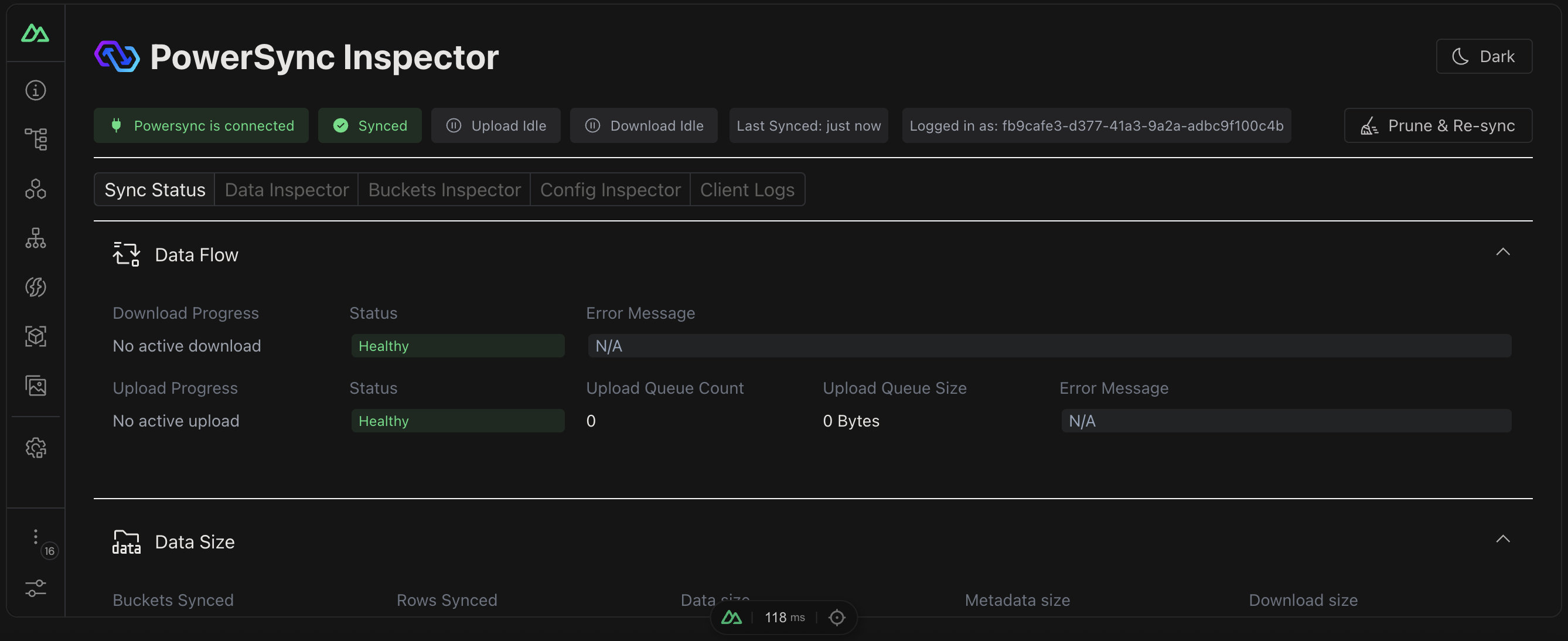 PowerSync Inspector in Nuxt DevTools