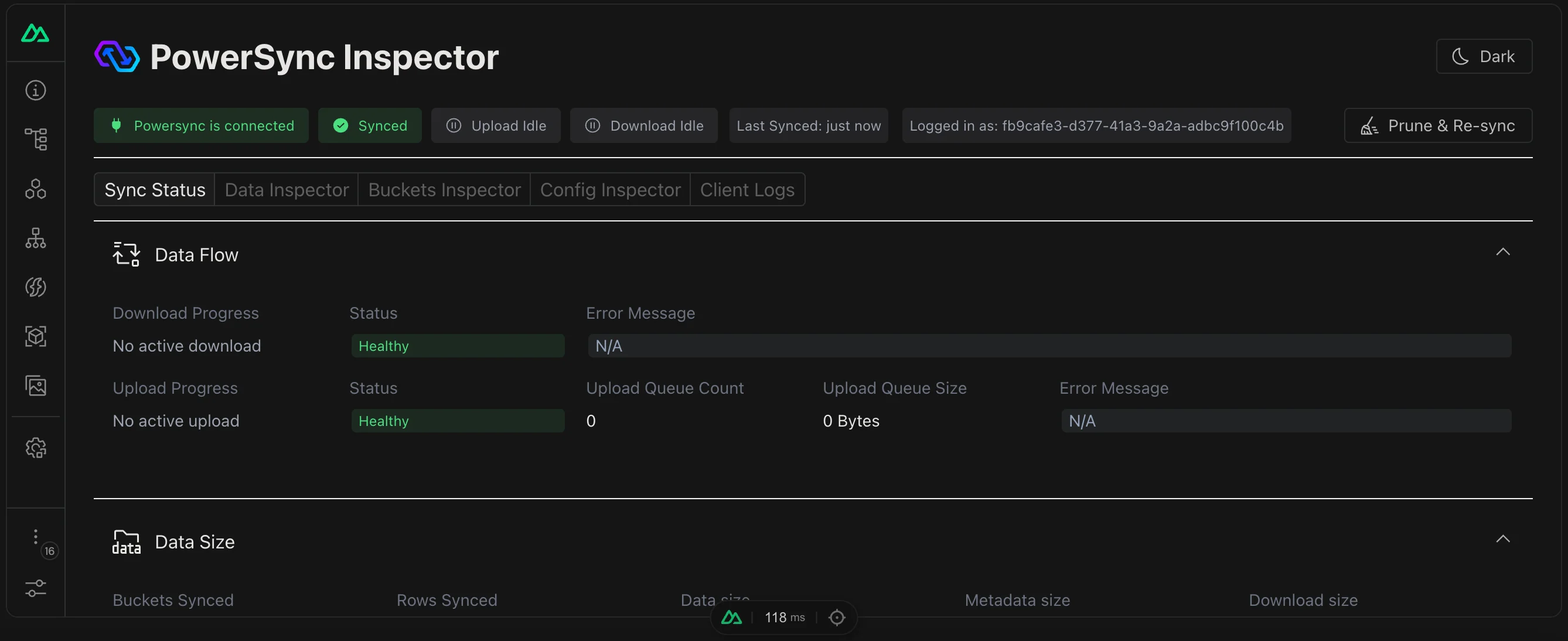 PowerSync Inspector in Nuxt DevTools