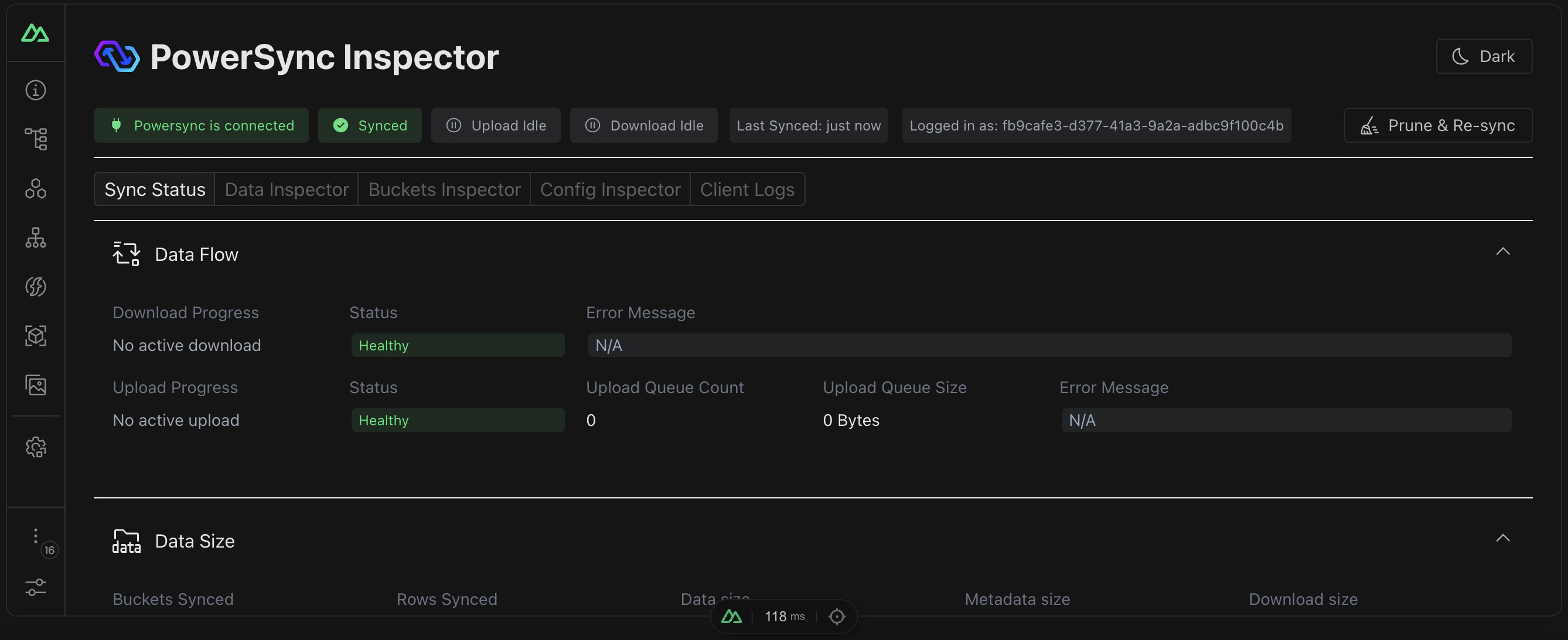 PowerSync Inspector in Nuxt DevTools