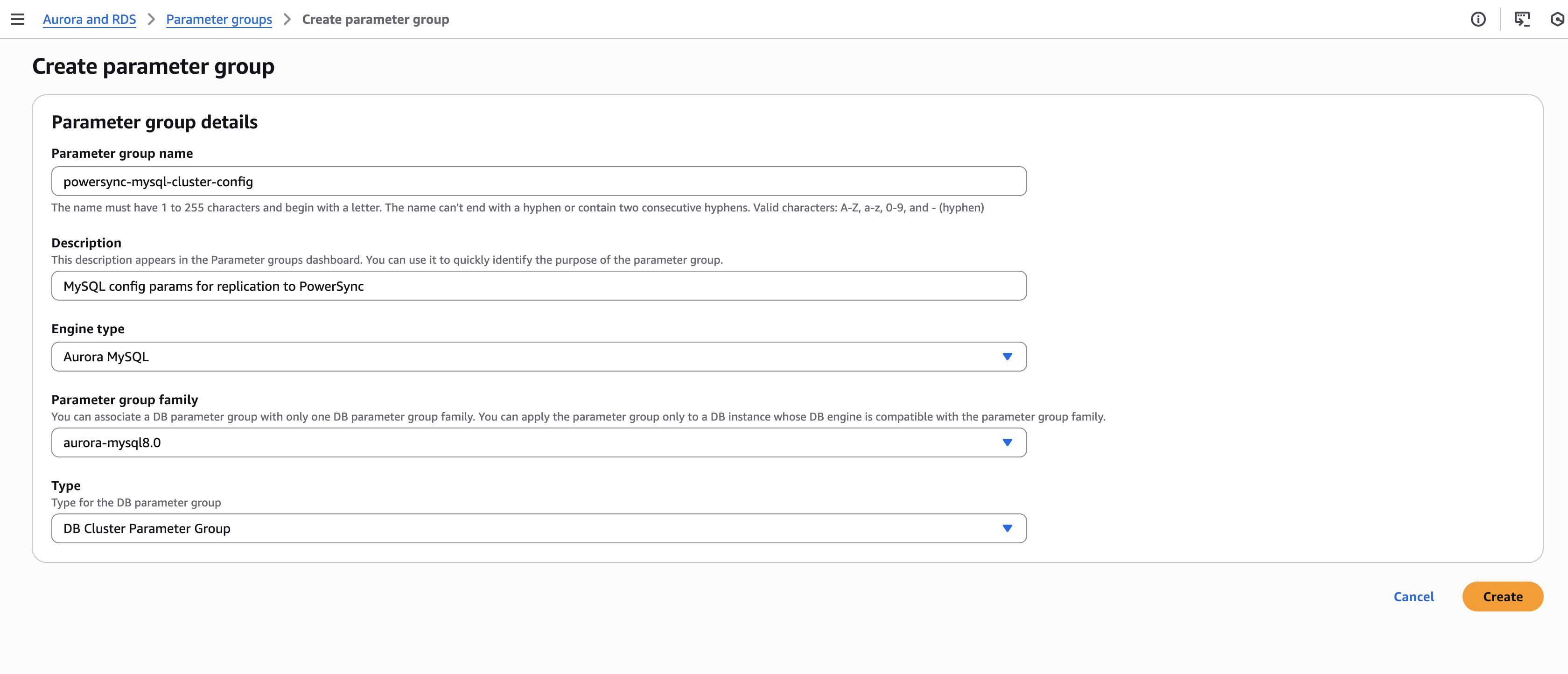 Source Database Connection - PowerSync