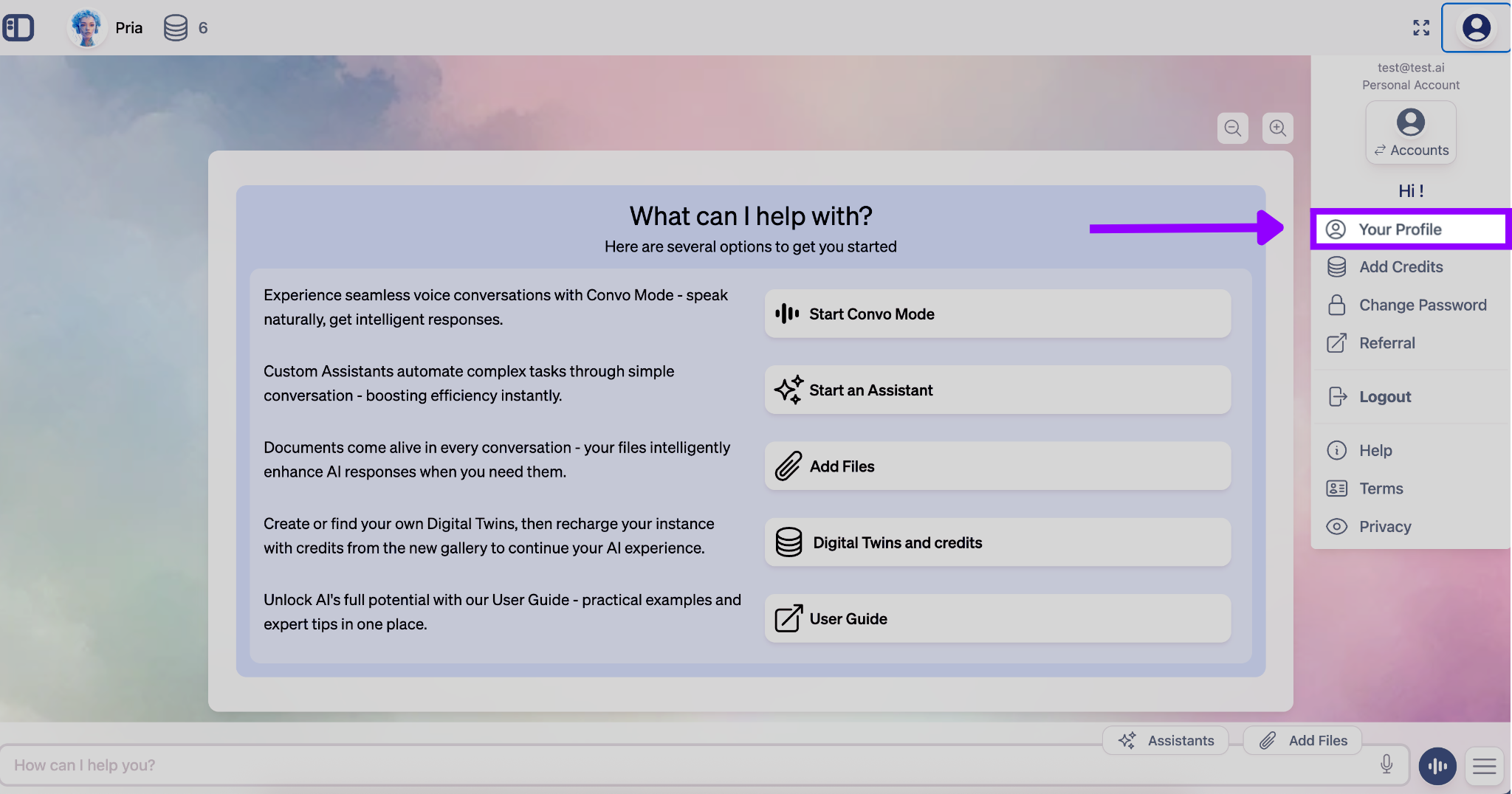 Edit Profile Main Ui Web