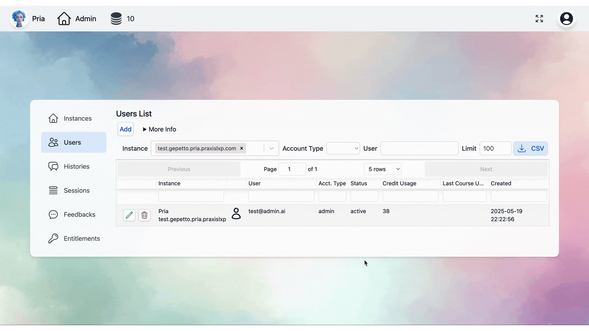 Admin User Management Create User