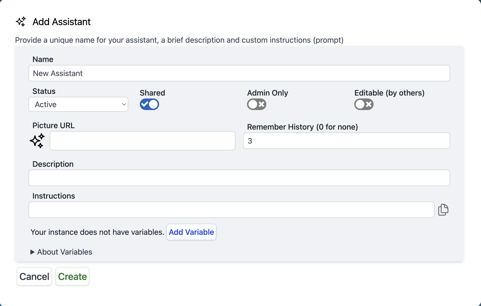 Admin Assistant Configurations