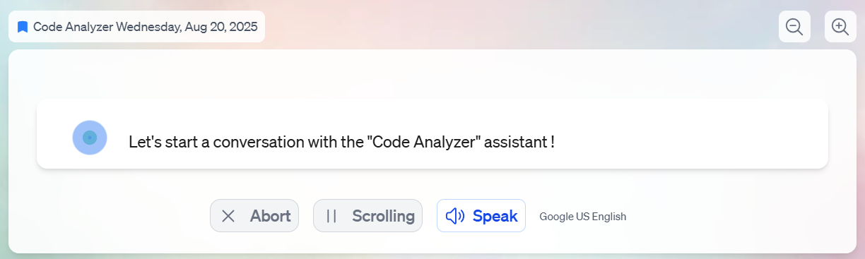 Example wth the Code Analyzer