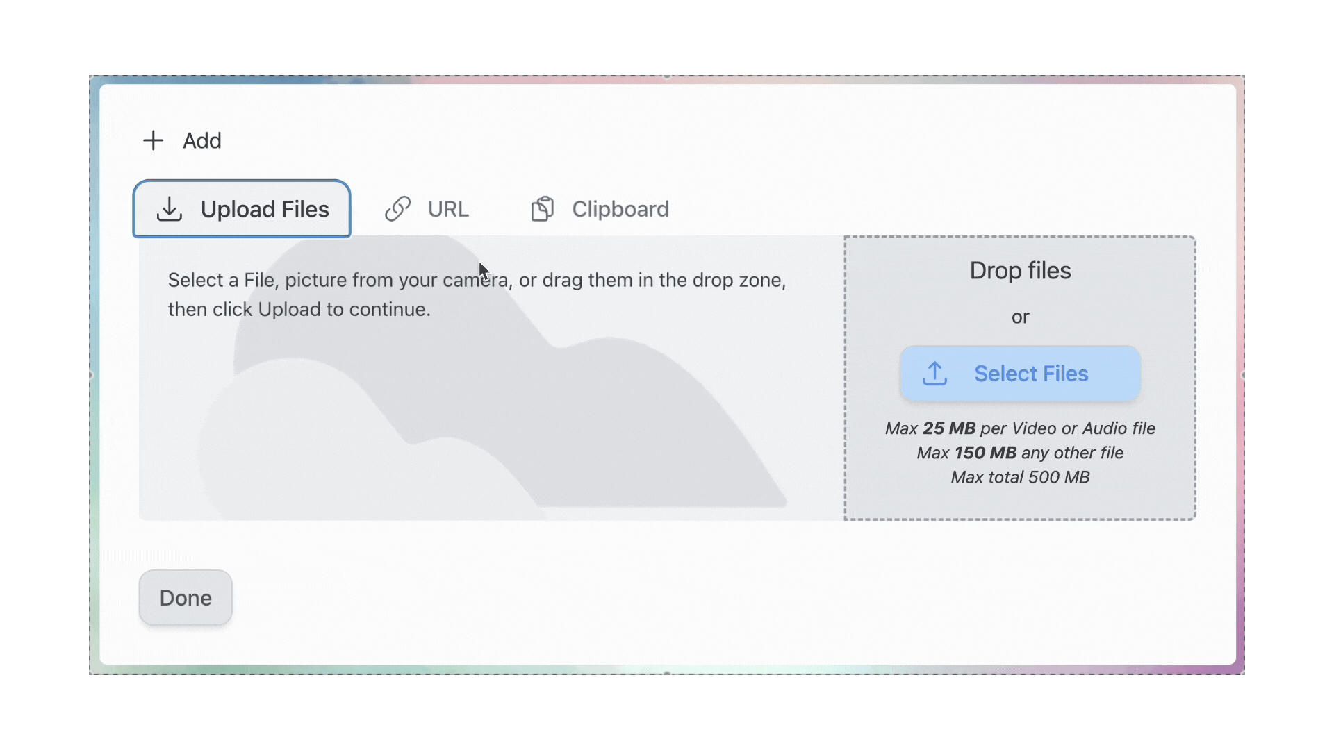 Files Upload Types Files Upload Types