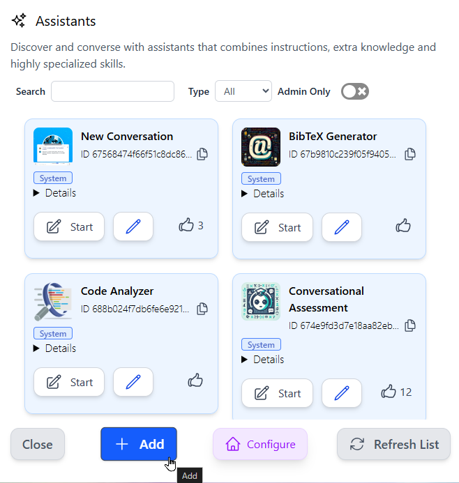 Add Assistant