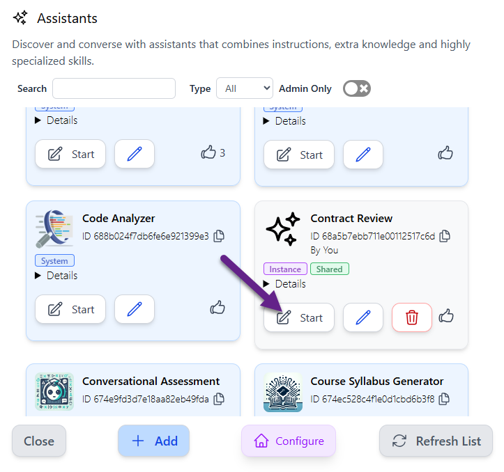 Start Assistant