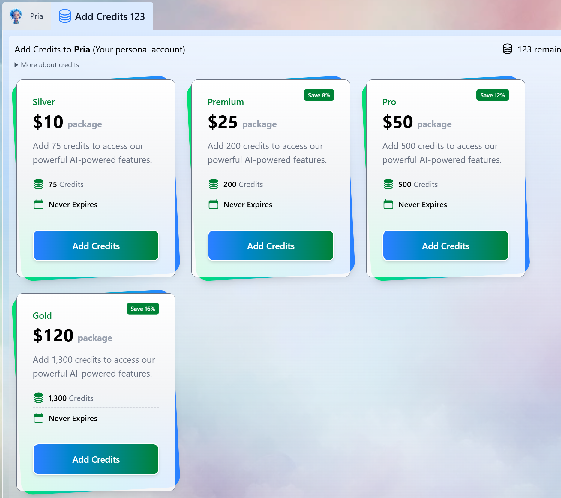 Personal Credits