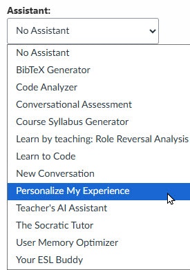 Edit Module: Assistant Chooser