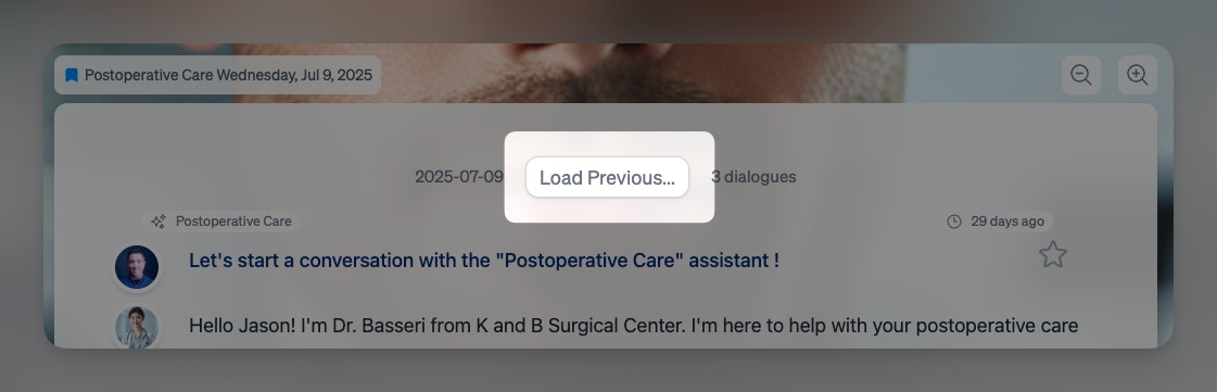 Loading Previous Dialogues