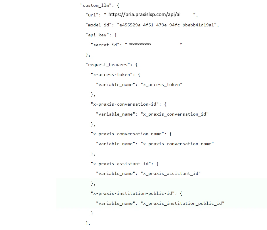 Example Configuration JSON