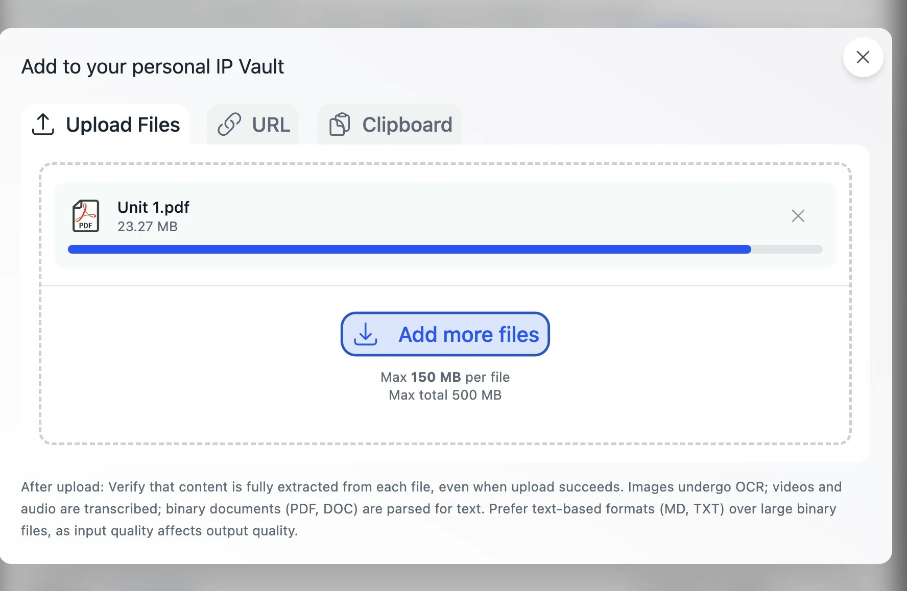 Files Upload Processing Bar Web