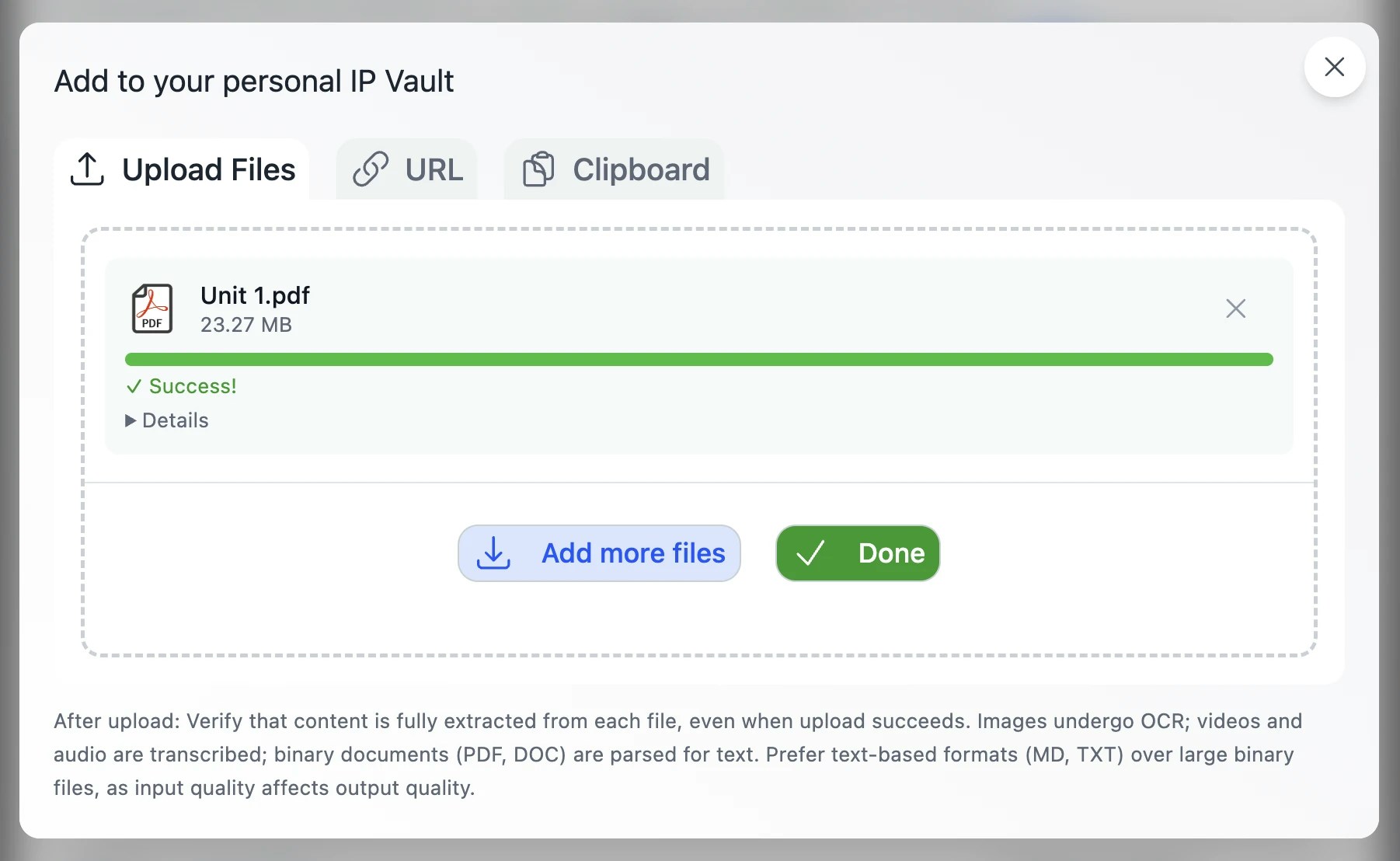 Files Upload Success Web