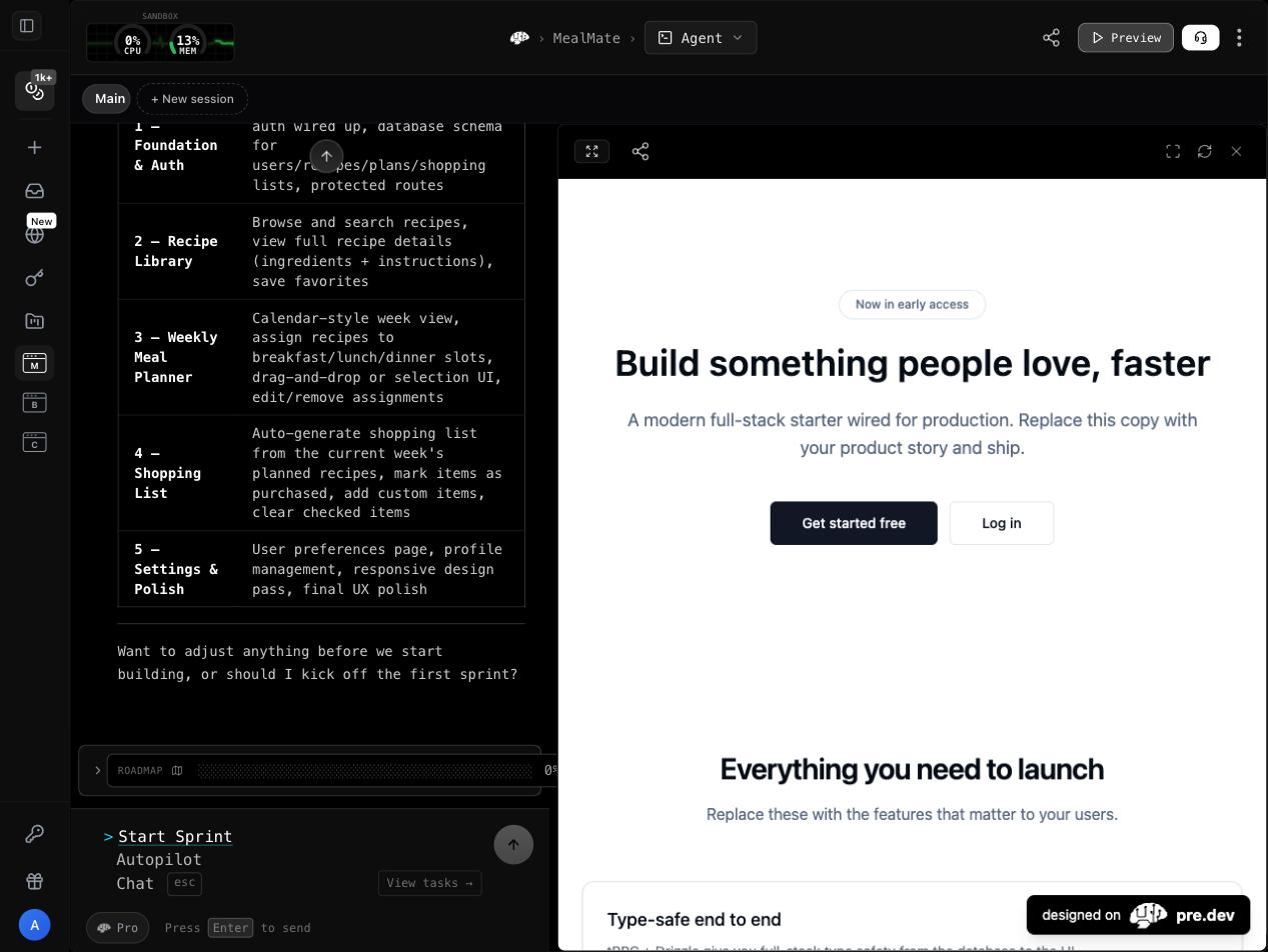 The Preview panel: your app running live inside the workspace