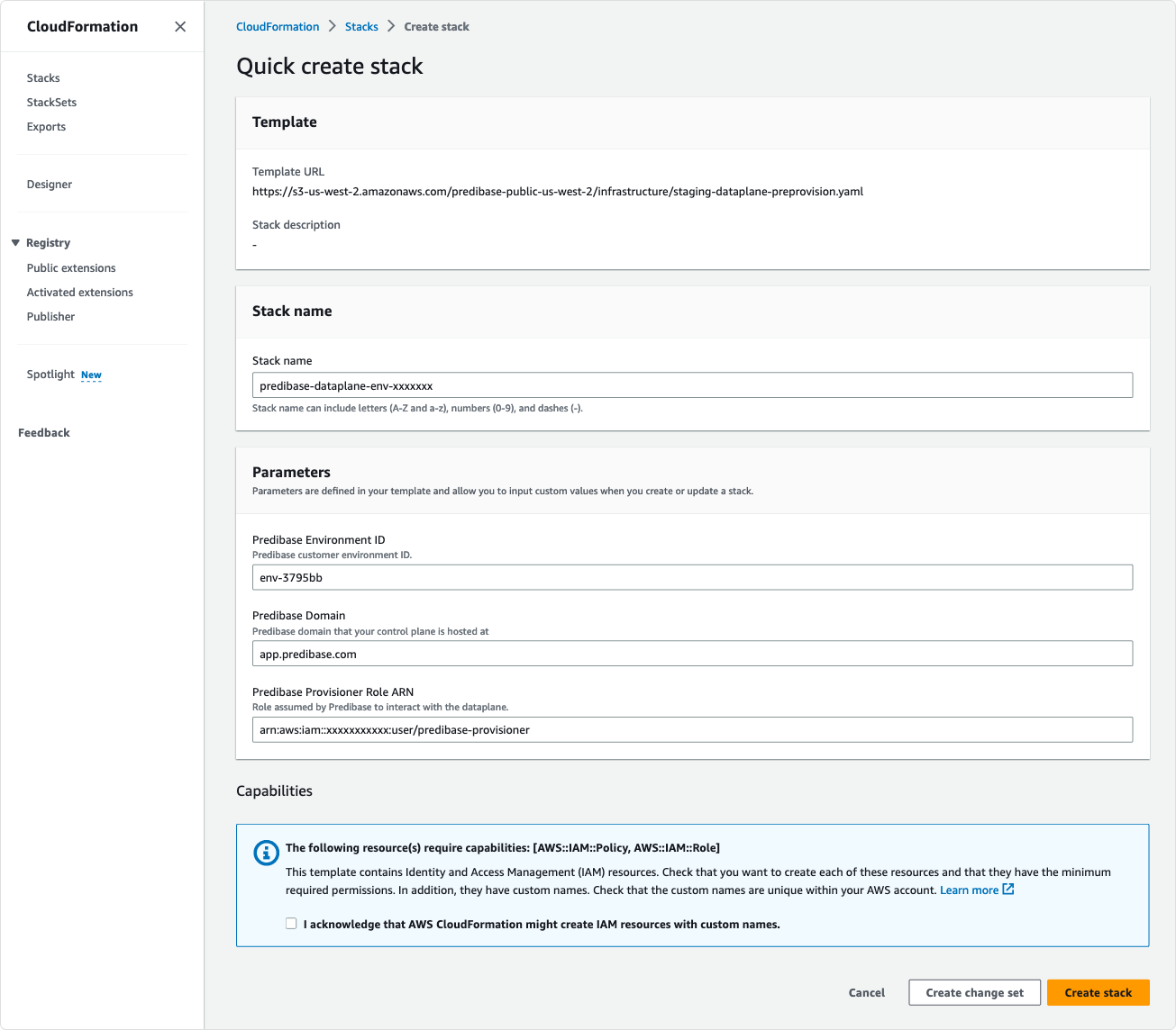 CloudFormation Stack Creation