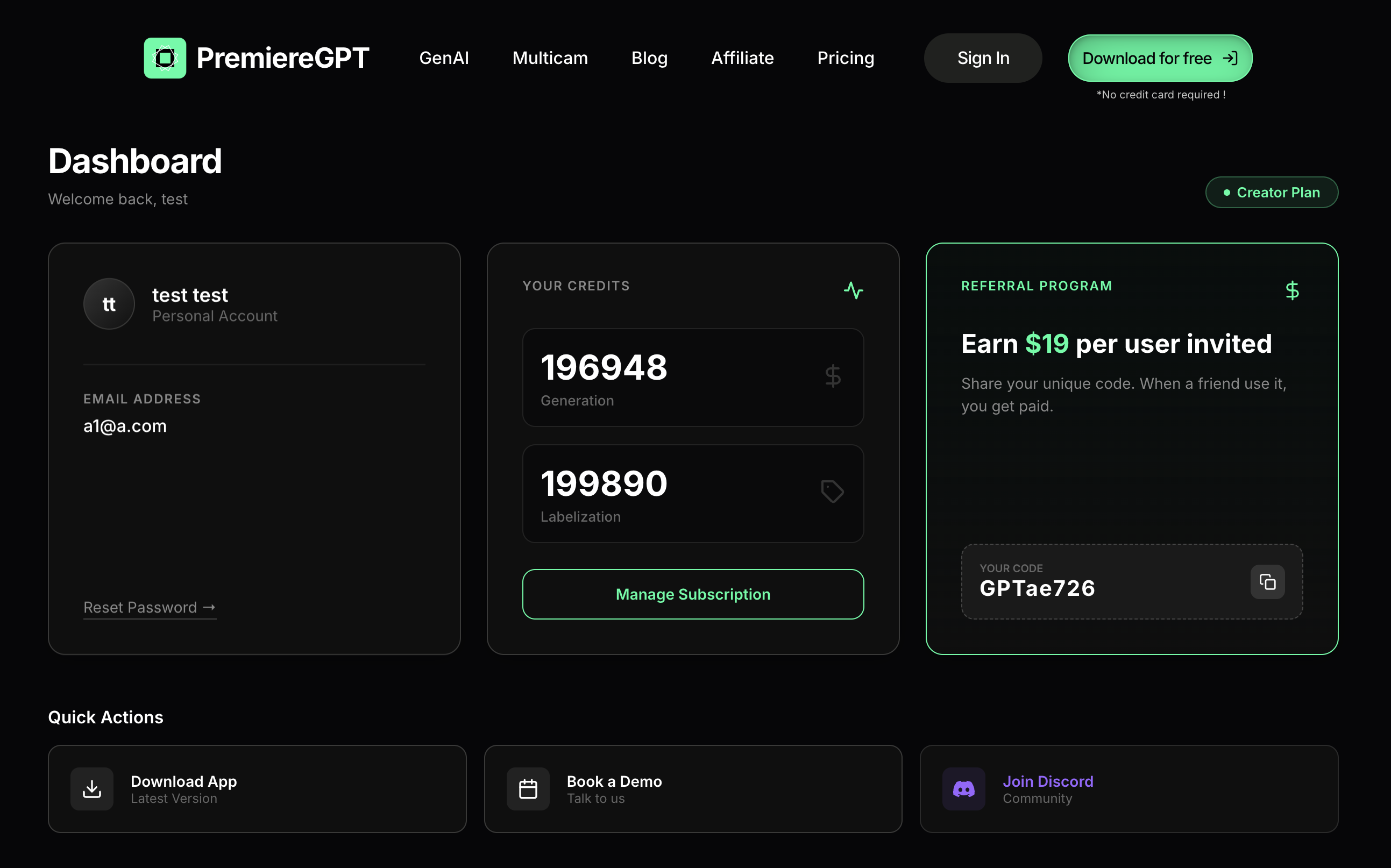 Dashboard Placeholder