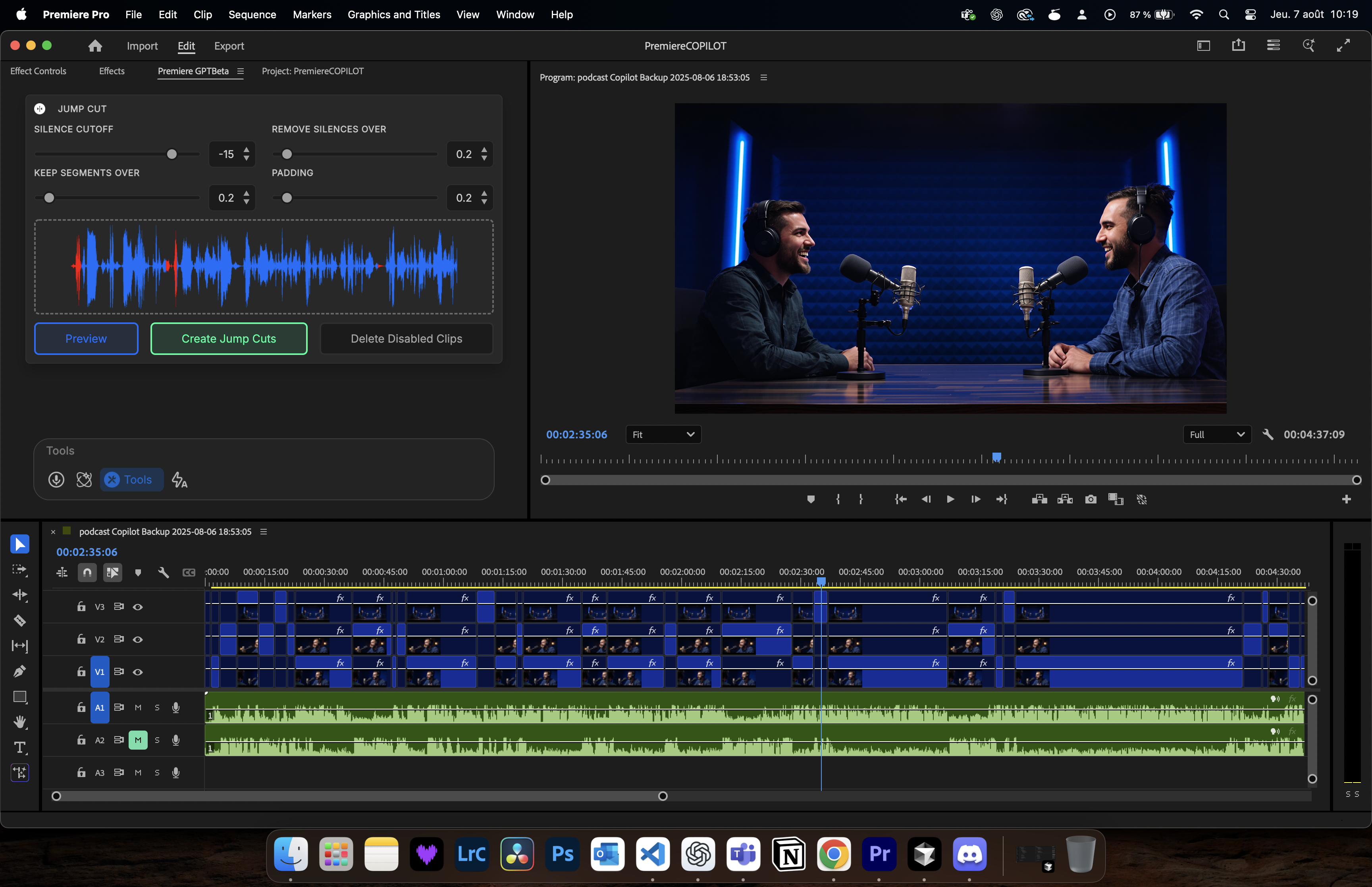 Jump Cut Interface Placeholder